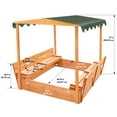 thumbnail image 6 of Badger Basket Covered Convertible Cedar Sandbox with Canopy and Two Bench Seats, 6 of 11