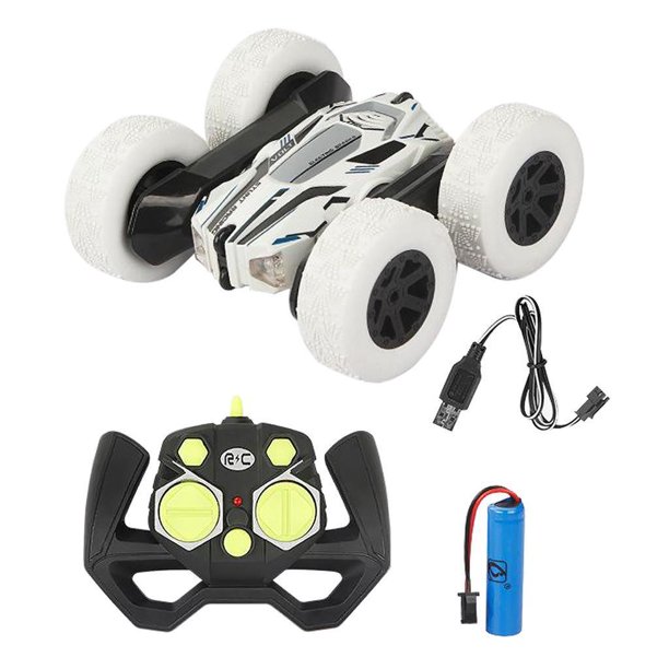 Coche Teledirigido Sunnimix RC Coches Coche de Acrobacias 4WD Blanco