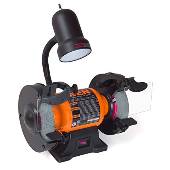 WEN 4276 2.1-Amp 6-Inch Bench Grinder with Flexible Work Light