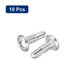 thumbnail image 3 of Uxcell #12 x 5/8" Self Drilling Screws, 10 Pack Phillips Pan Head Self Tapping Screws, 3 of 5