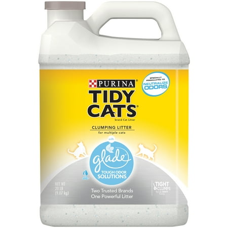 Purina Tidy Cats Glade Tough Odor Solutions Clear Springs Clumping Cat Litter, 20 Lb.