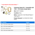 thumbnail image 2 of Carburetor Repair Kit - Compatible with 1958 - 1970 Austin Healey Sprite 1959 1960 1961 1962 1963 1964 1965 1966 1967 1968 1969, 2 of 2