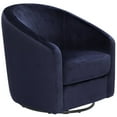 thumbnail image 1 of Babyletto Madison Microsuede Fabric Swivel Glider in Navy Blue, 1 of 9