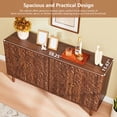 thumbnail image 5 of WIRRYTOR 59" Vintage Sideboard Cabinet with Floral Embossed Doors, 4 Doors Accent Storage Buffet Credenza TV Stand with Solid Wood Legs, Walnut, 5 of 10