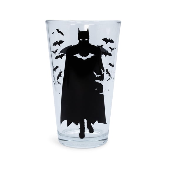 DC Comics The Batman Movie Logo Pint Glass | Holds 16 Ounces