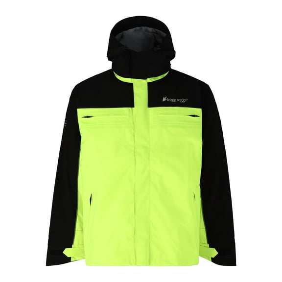 Frogg Toggs Men's Pilot ll Cruiser Jacket | Black / HiVis Green | Size SM