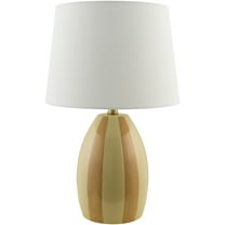 Livabliss Rethel Modern Accent Table Lamp, 22-inch, Yellow with White Shade