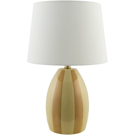Livabliss Rethel Modern Accent Table Lamp, 22-inch, Yellow with White Shade