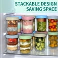 thumbnail image 4 of Xyptorix 16 oz Overnight Oats Containers with Lids, 6-Pack Leak-Proof Wide Mouth Mason Jars & Separate Compartments for Fruits/Nuts, Airtight Glass Jars for Chia Pudding, Yogurt, Parfait and Salad, 4 of 7