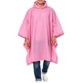 thumbnail image 2 of Hfnxid Rain Poncho Mens Womens Waterproof Rain Jacket with Hooded Reusable Lightweight Pullover Cloak Hiking Raincoat Cape Pink Free Size, 2 of 7