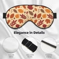 thumbnail image 4 of Cauagu Autumn Leaves 2 Print Sleep Eye Mask, Blindfold Eye Sleep Shade Cover with Elastic Strap/Headband Eye Cover Eyeshade for Night Sleeping/Travel Nap, 4 of 7