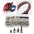 thumbnail image 3 of 80 Pcs Pointes de Cône en Alliage de Zinc Vis à Clous Rivets Punk DIY Rivets Punk Vis pour Sac Veste Artisanale, 3 of 9