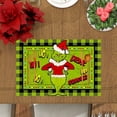 thumbnail image 4 of Juego de 4 manteles individuales navideños con texto en inglés "Merry Grinchmas", 12.0 x 18.0 in, manteles individuales navideños, manteles navideños de invierno para decoración de fiestas, cocinas y, 4 of 4