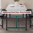 thumbnail image 4 of 3-Piece Dining Table Set for 4 – Industrial Rectangular Table with 2 Upholstered Benches, Sturdy Metal Frame, Space-Saving for Apartments, Condos, Studios – Multiple Color Options Available, 4 of 8