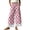 Pink, variant on Polka Dot Pants for Women Lace Hem Wide Leg Palazzo Pants Drawstring Elastic Waist Summer Casual Pants with Pockets Beige XL(XL)