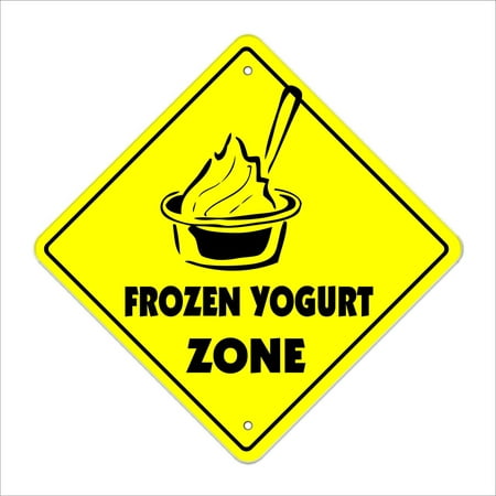 Frozen Yogurt Crossing Sign Zone Xing | Indoor/Outdoor | 14