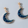 thumbnail image 4 of SPRING PARK Women Simple Blue Small Moon Imitation Natural Stone Ear Earrings, 4 of 6