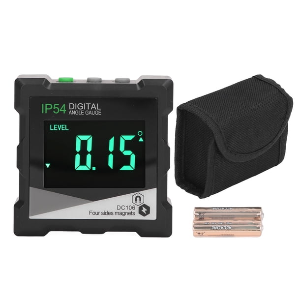 Medidor de ángulos digital 4x90 grados Nivel electrónico Pantalla LCD retroiluminada Inclinómetro digital IP54