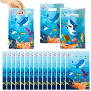 50Pcs Animal in the Sea Party Favor Bags Ocean Themed, Waterproof, Shark, Kids Birthday/Baby Shower Home Decor, Kitchen, & Other