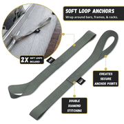 JACO Retractable Ratchet Straps - 1 x 15 ft (1,760 lbs Break Strength) | Auto Self Retracting Cargo Tie Down Strap Set
