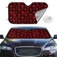 thumbnail image 2 of Kdxio Red Skulls Print Windshield Sun Shade,UV Rays and Sun Heat Protection,Sunshade for Car Windshield,Car Shade Front Windshield - Medium, 2 of 6
