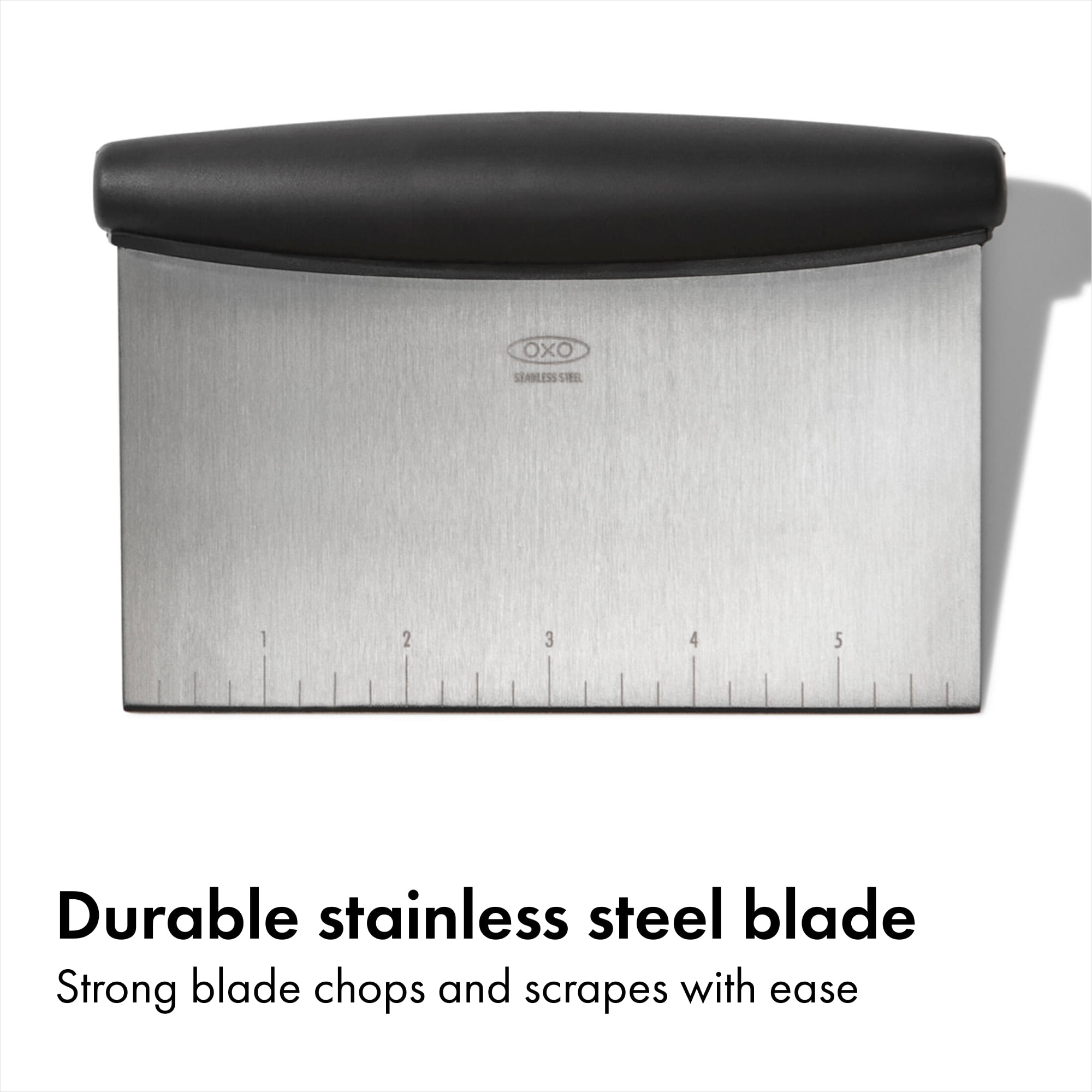 (2 pack) OXO Multi-Purpose Stainless Steel Bench Scraper & Chopper