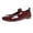 Wine, variant on Women Casual Shoes Low Cut Bow Elastic Strap Slip On Flat Ballerina Shoes Comfortable Footwear For Autumn ,Us Size:9