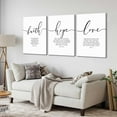 thumbnail image 2 of 3Pcs Framed Faith Hope Love Bible Verse Canvas Wall Art Christian Scripture Quote Posters Prints Inspirational Religious Wall Decor Pictures Paintings for Living Room Bedroom Home Decoration, 2 of 6