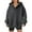 Dark Gray, variant on Titcea Hoodies for Women Solid Color Oversized Long Sleeve V-Neck Hoodie Loose Casual Long Pullover Sweatshirt