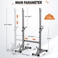 thumbnail image 2 of ZENY Adjustable Squat Rack Stand with Spotter Arms Barbell Holder Home Gym Gray, 2 of 19