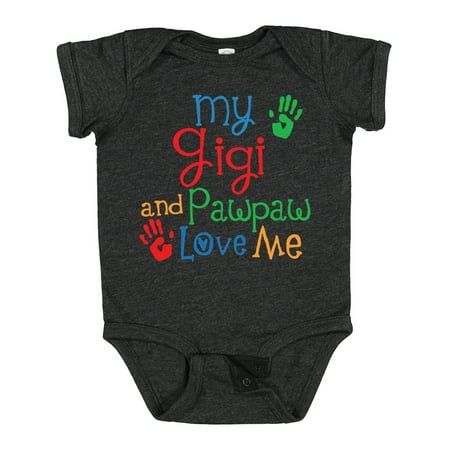 

Inktastic My Gigi and Pawpaw Love Me Gift Baby Boy or Baby Girl Bodysuit