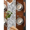 thumbnail image 5 of Table Runner Dresser Scarf 13 x 120 Inch Summer Grey Ocean Seahorse Seashell Starfish Coral Table Runners Non-Slip Heat Kitchen Dining Table Decor for Indoor Outdoor Home Party Decoration, 5 of 7