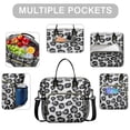 thumbnail image 2 of White and Gray Of Leopard Print Womens Lunch Box for Work,Insulated Large Lunch Bag for Tween and Teen,Loncheras Para Mujer,Leakproof Adult Lunch Bag for Work,Beach,Travel,Picnic,Camping, 2 of 7