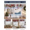 thumbnail image 6 of Christmas Snowman Valances for Windows, 54 x 18in, Xmas Tree Snowflake Winter Truck Plaid Rod Pocket Kitchen Valance Curtain Light Filtering Window Treatments for Living Room Bedroom, 1 Panel, 6 of 7