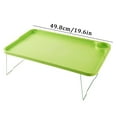 thumbnail image 2 of CHOK Table de Lit Pliable pour Ordinateur Portable avec Conception Ajustable, Parfait pour Dortoir d'Étudiant, Petite Table à Manger et Poste de Travail, Bureau Pliant Polyvalent avec Fente pour Tasse et iPad, Compact et Portable Non, 2 of 5