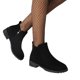 thumbnail image 1 of NECHOLOGY Zapatos Botines mujer Botas de vestir de cuero de estilo inglés de talla grande para otoño e invierno botas de cuero de tubo medio a la moda zapatos informales diarios (Black 6.50), 1 of 6