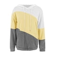 thumbnail image 5 of Tunic Tops for Women Loose Fit Leggings Winter Hooded Long-sleeved Blouson Drop Shoulder Hoody Graphic Leisure Cotton Hoodies Hoodie(Yellow,S), 5 of 6