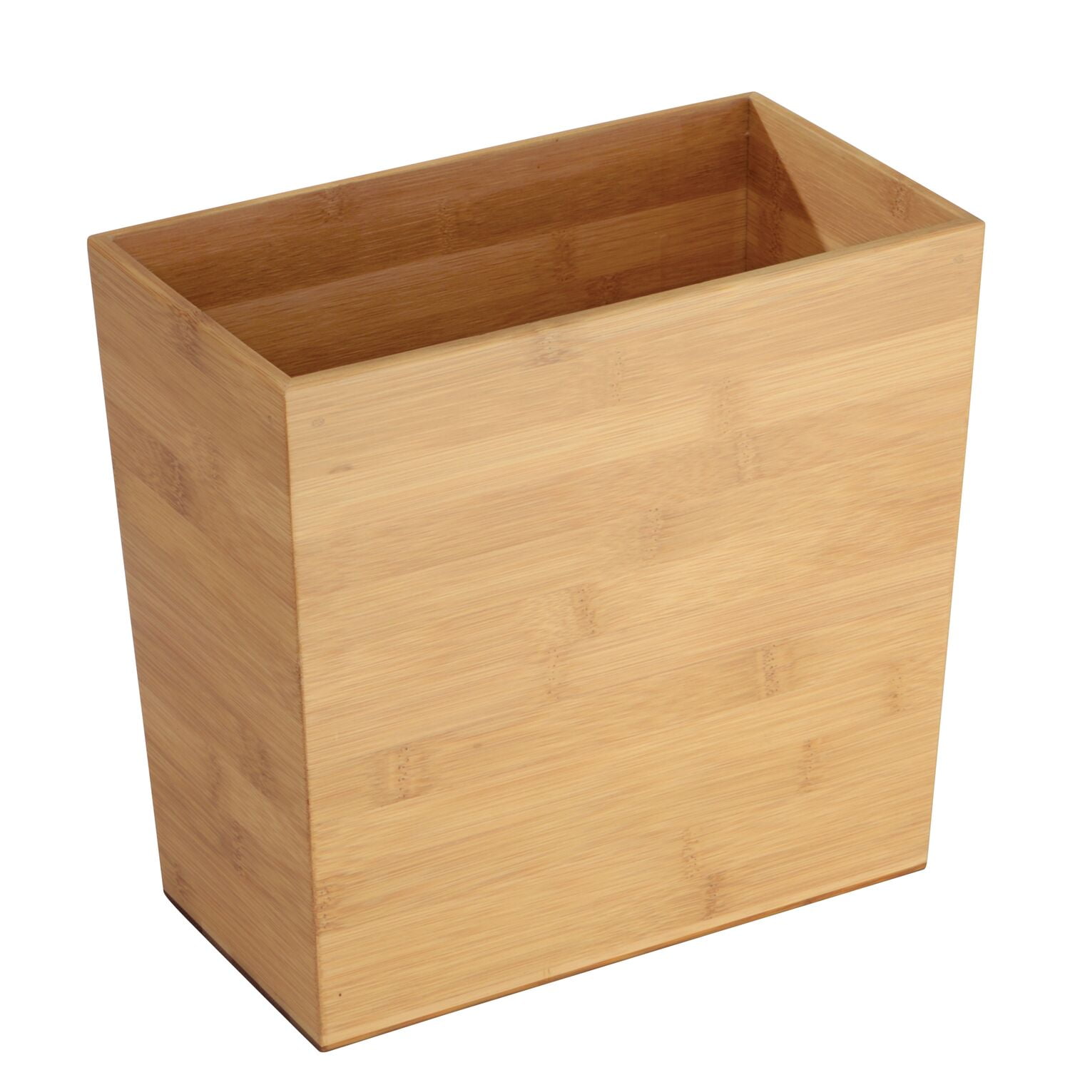 InterDesign Formbu Rectangular Bamboo Wastebasket