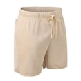 thumbnail image 4 of ibiyuan Mens Workout Shorts Mens Shorts Chinos Short Y2k Shorts Breathable Elastic Waist Sweat Shorts Drawstring Wide Leg Basketball Shorts Mens Casual Beach Shorts, 4 of 7