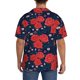 thumbnail image 3 of Fotbe Rose Flower Camisa Estampada de Manga Corta para Hombre, Casual de Verano, Estilo Playero, Sin Arrugas-Small, 3 of 5