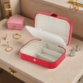 thumbnail image 2 of Unique Bargains Portable Jewelry Box PU Travel Organizer Red, 2 of 6