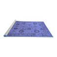 thumbnail image 2 of Ahgly Company Machine Washable Indoor Square Oriental Blue Traditional Area Rugs, 5' Square, 2 of 4