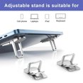thumbnail image 4 of Visland 1 Pair Foldable Laptop Stand Mini Size Universal Portable Notebook Support Holder Adjustable Riser Cooling Bracket, 4 of 8