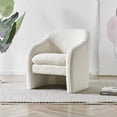 thumbnail image 5 of NPD Furniture Zella 19.5" Faux Shearling Fabric Accent Arm Chair in Beige, 5 of 9