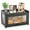 Black, variant on BAMBANG Bamboo Bread Box for Kitchen Counter, Wooden Bread Storage Container with 4 Sides Transparency, Breadbox Bread Bin Holder for Homemade Bread, Natural