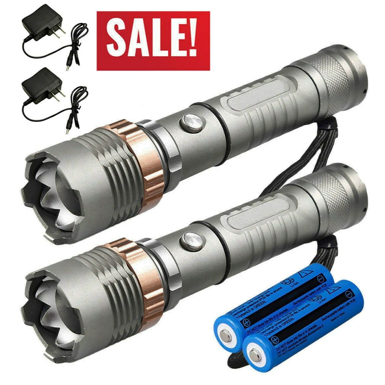 Tactical Police 990000LM 5-Mode 7 x LED Flashlights Powerful Super Bright Torch 