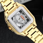 Glamorous Luxury Watches - Stylish Dial with Dazzling Rhinestones Elegant Men's Quartz Watch Perfect for Everyday Wear and Special Occasions