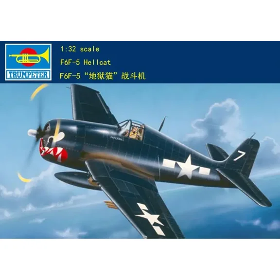 Trumpeter 02257 1/32 F6F-5 Hellcat Assemble Plastic Model Kit