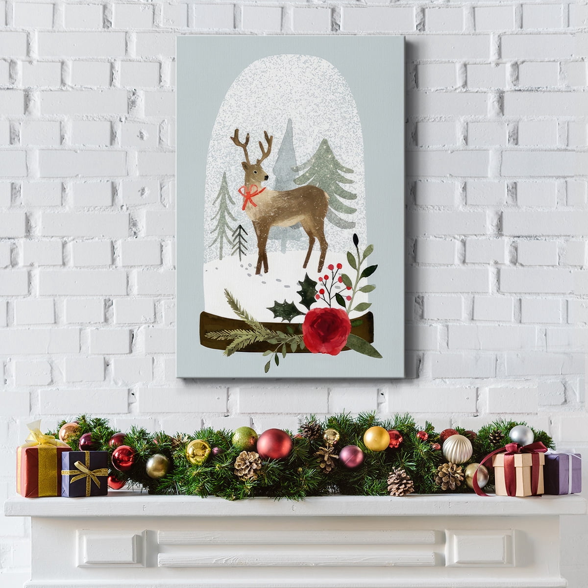 Snow Globe Village III- Gallery Wrapped Canvas