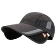 thumbnail image 3 of Men Hat Sunshade Baseball Cap Retractable Brim Hat Summer Sunscreen Breathable Cap Cycling Sun Hat, 3 of 3
